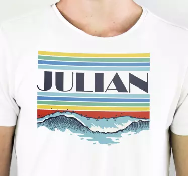 T-shirts motif vagues colorées - TenStickers