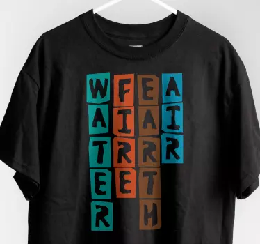 T-shirts mots Élémentaires colorés - TenStickers