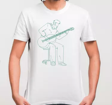 T-shirts musicien jouant de la guitare - TenStickers