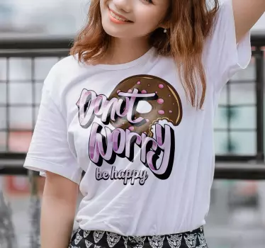 T-shirts ne t'inquiète pas, sois heureux - TenStickers