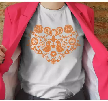 T-shirts oiseaux au motif cœur - TenStickers