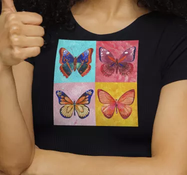 T-shirts papillons aux couleurs vives - TenStickers