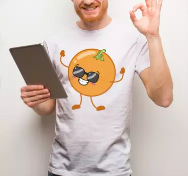 T-shirts personnage orange joyeux - TenStickers