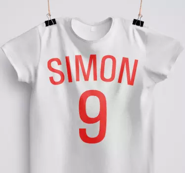 T-shirts personnalisés avec nom et numéro - TenStickers