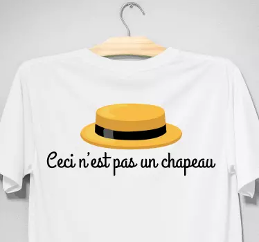 T-shirts phrase du chapeau jaune - TenStickers