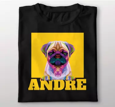 T-shirts portrait de chien personnalisé et coloré - TenStickers