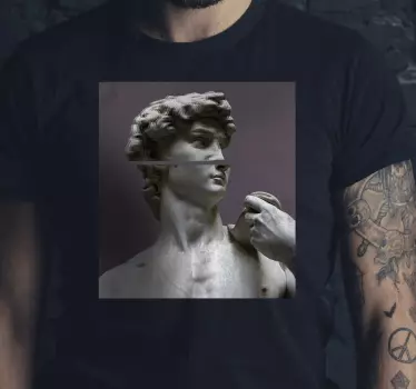T-shirts portrait de statue brisée - TenStickers