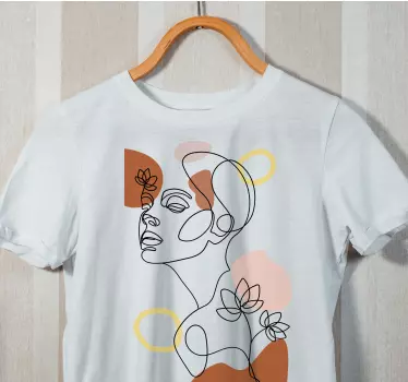 T-shirts portrait floral moderne - TenStickers