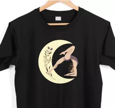 T-shirts pose de yoga sur la lune - TenStickers