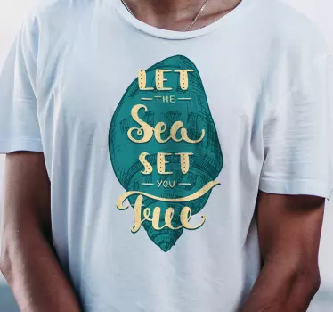 T-shirts laisse la mer te libérer - TenStickers
