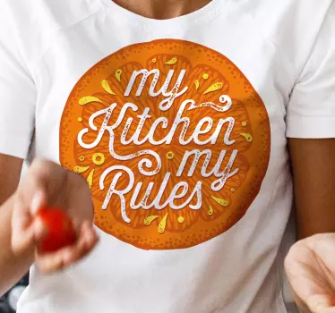 T-shirts règles de cuisine - TenStickers