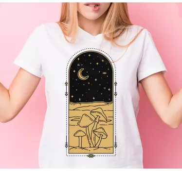 T-shirts scène de champignons célestes - TenStickers
