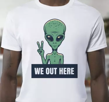T-shirts signe de paix alien - TenStickers