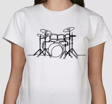 T-shirts silhouette de batterie - TenStickers