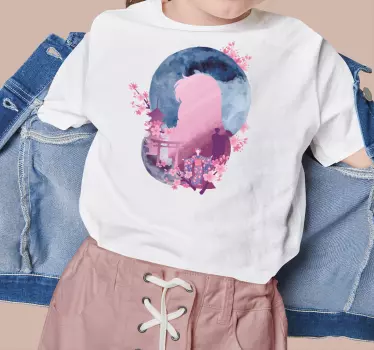 T-shirts silhouette de cerisier au clair de lune - TenStickers
