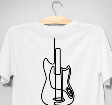 T-shirts silhouette de guitare stylée - TenStickers