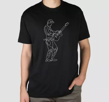 T-shirts silhouette de guitariste - TenStickers