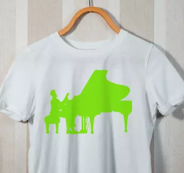 T-shirts silhouette de performeur de piano - TenStickers