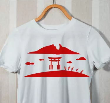 T-shirts silhouette de porte de montagne - TenStickers