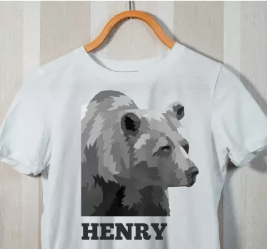 T-shirts silhouette d'ours avec nom - TenStickers