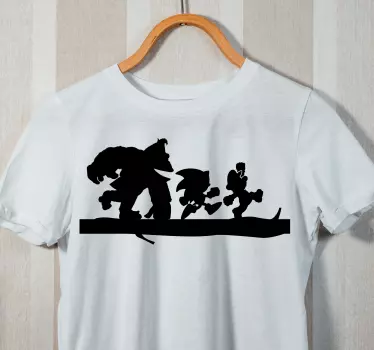 T-shirts silhouettes d'action de super-héros - TenStickers