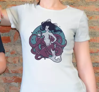 T-shirts sirène tenant des tentacules - TenStickers