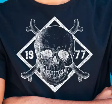 T-shirts skull avec os croisés - TenStickers