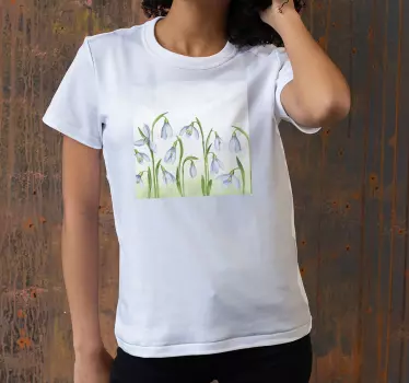 T-shirts style floral goutte de neige - TenStickers