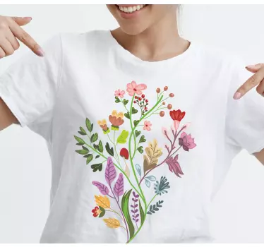 T-shirts style motif floral - TenStickers