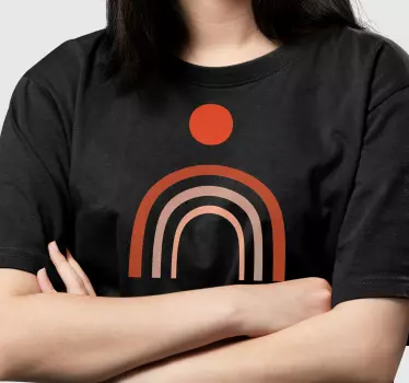 T-shirts arc-en-ciel rétro avec soleil - TenStickers