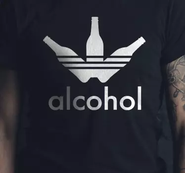 T-shirts symbole de bouteille d'alcool - TenStickers