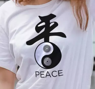 T-shirts symbole de paix yin yang - TenStickers