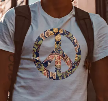 T-shirts symbole floral paisible - TenStickers