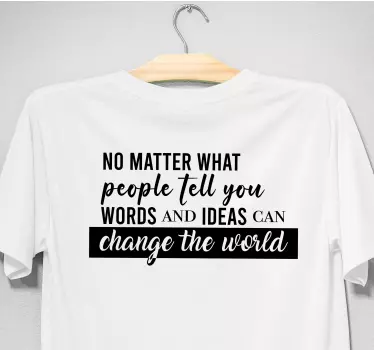 T-shirts mots et idées dynamisants - TenStickers
