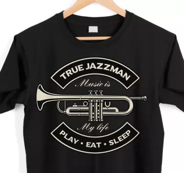 T-shirts la vie musicale du jazzman - TenStickers