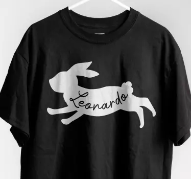 T-shirts lapin courant avec nom - TenStickers