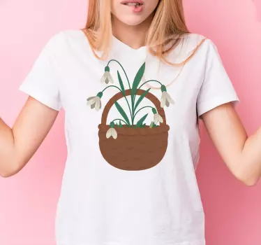 T-shirts panier de fleurs - TenStickers