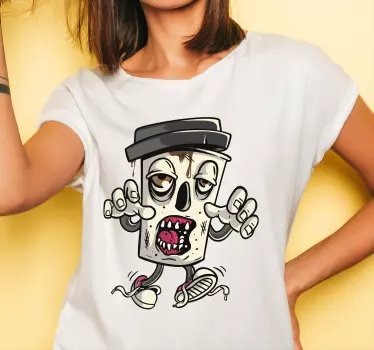 T-shirts tasse de café zombie - TenStickers