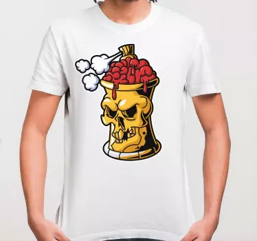 T-shirts tête de mort et cerveau - TenStickers