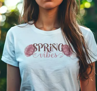 T-shirts texte Spring Vibes - TenStickers