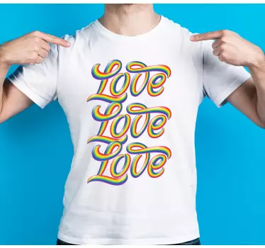 T-shirts typographie amoureuse colorée - TenStickers