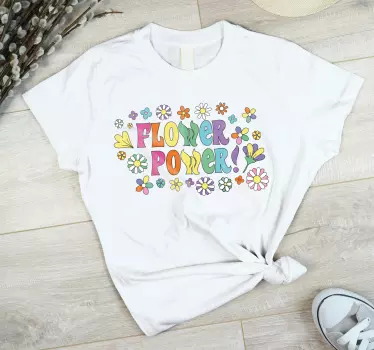 T-shirts typographie flower power - TenStickers