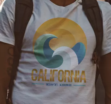 T-shirts vagues côtières de californie - TenStickers