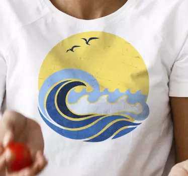 T-shirts vagues et soleil - TenStickers
