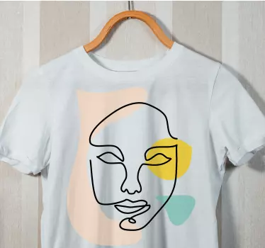 T-shirts visage ligne minimaliste - TenStickers