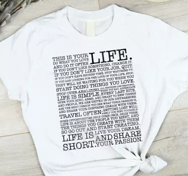 T-shirts vivez votre passion - TenStickers