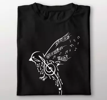 T-shirts vol d'oiseaux musicaux - TenStickers