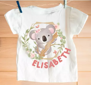 Tee shirt bebe Animaux mignons koala avec nom - TenStickers