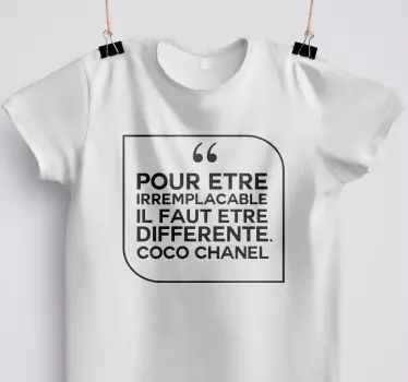 Tee shirt chanel citation inspirante - TenStickers