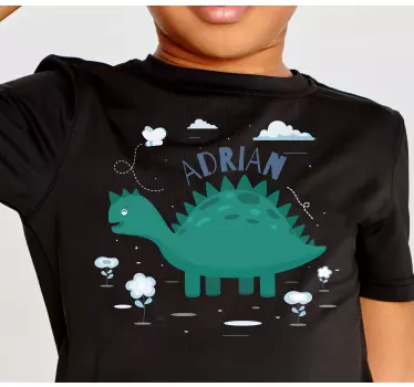 Tee shirt enfant Dinosaure nom personnalisé - TenStickers